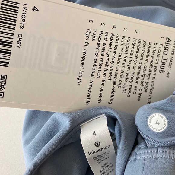 💢SOLD💢Align Tank, Chambray NWT - Picture 5 of 6